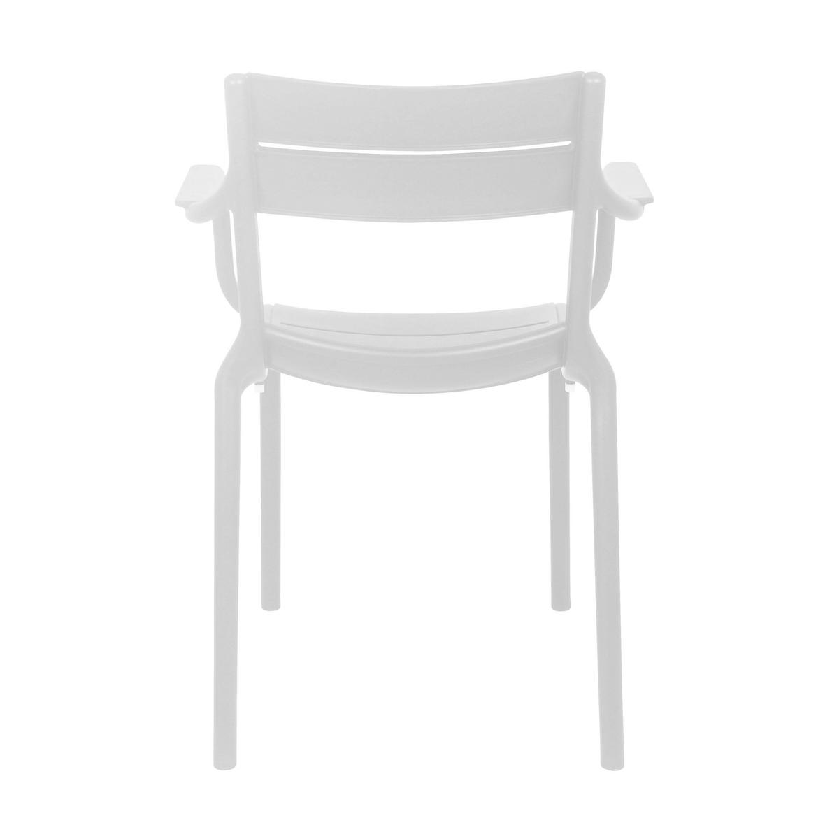 GARTENSTUHL, Weiß - Weiß, Kunststoff (55/59cm) - Oviala