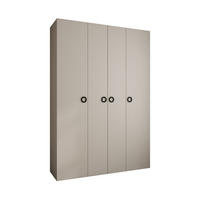 DREHTÜRENSCHRANK 245,5/170/50 4-türig - Kaschmir/Schwarz, Holz/Metall (170/245.5/50cm) - Abiks Möbel