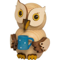 HOLZFIGUR Minieule mit Kaffetasse Kaffeepott 7 cm - Multicolor, Holz (5/7/5cm)
