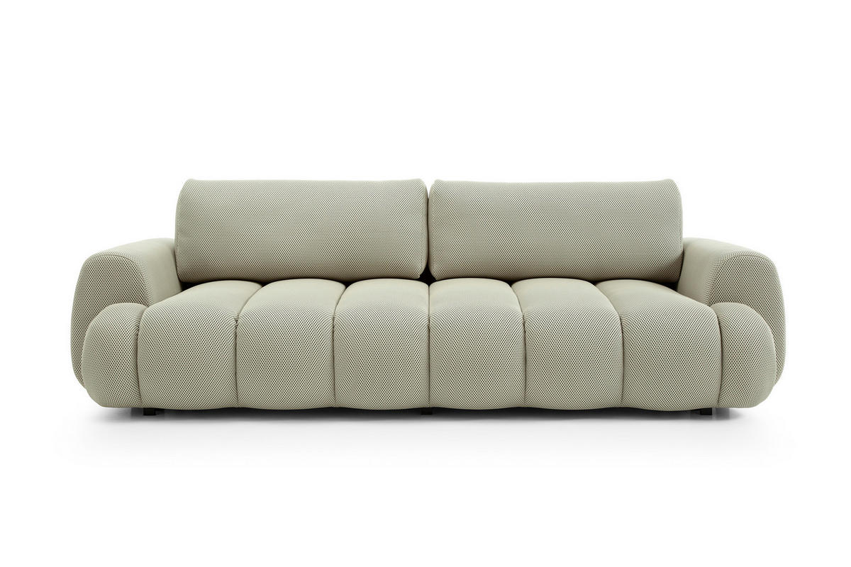 BETTSOFA SITO Braun Tkanina dzianinowa mit Schlaffunktion - Braun, Textil (110/81/263cm) - MASSENO