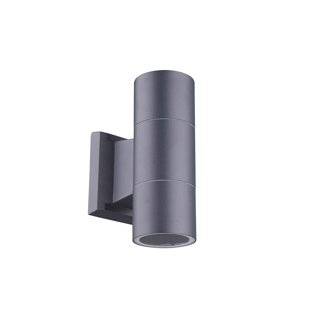 AUSSEN-WANDLEUCHTE Aluminium Anthrazit Up Down - Anthrazit, Glas (6/16/11.5cm)