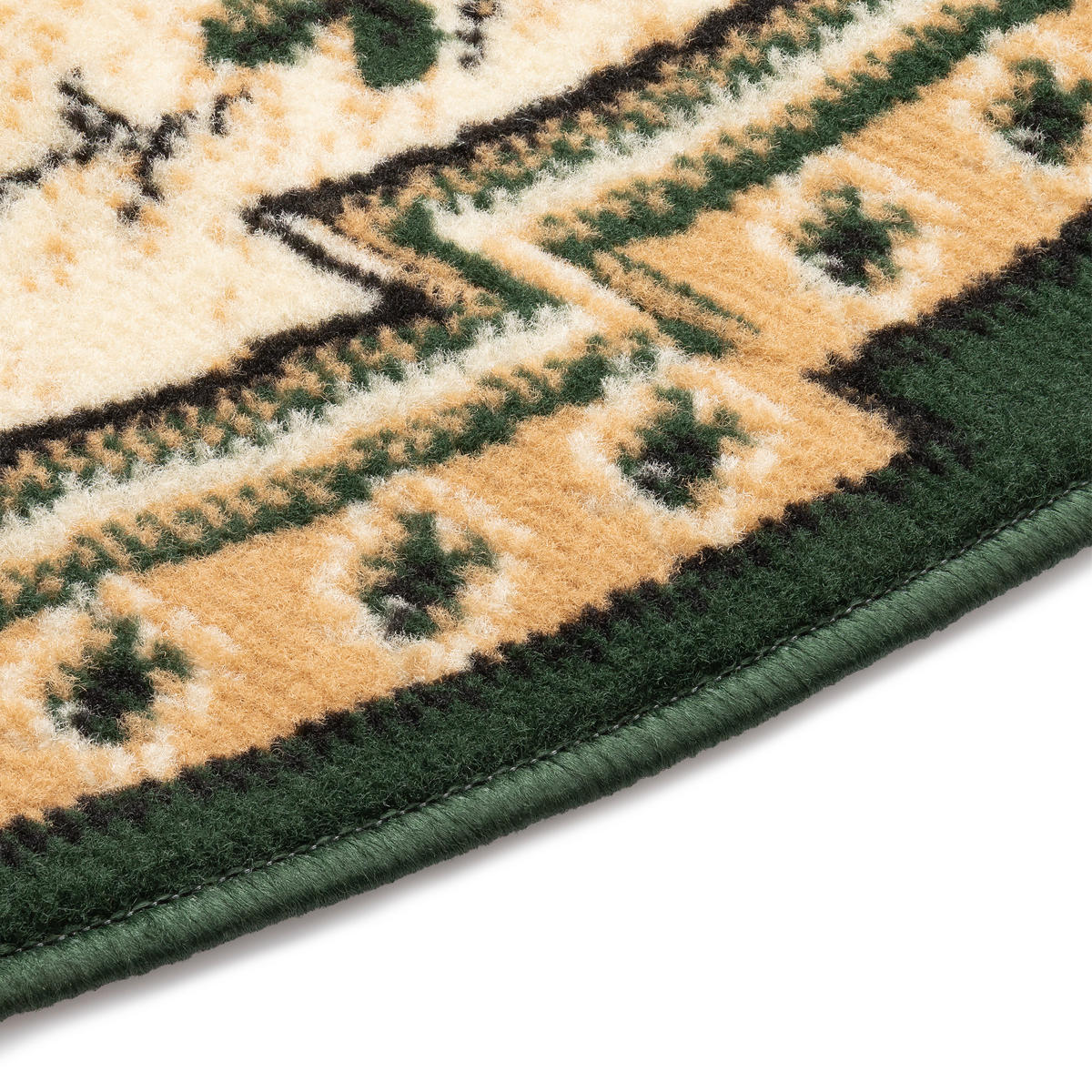 TEPPICH ATLAS rund grün floral 200/200 cm - Grün, Textil (200/200cm) - Tapiso