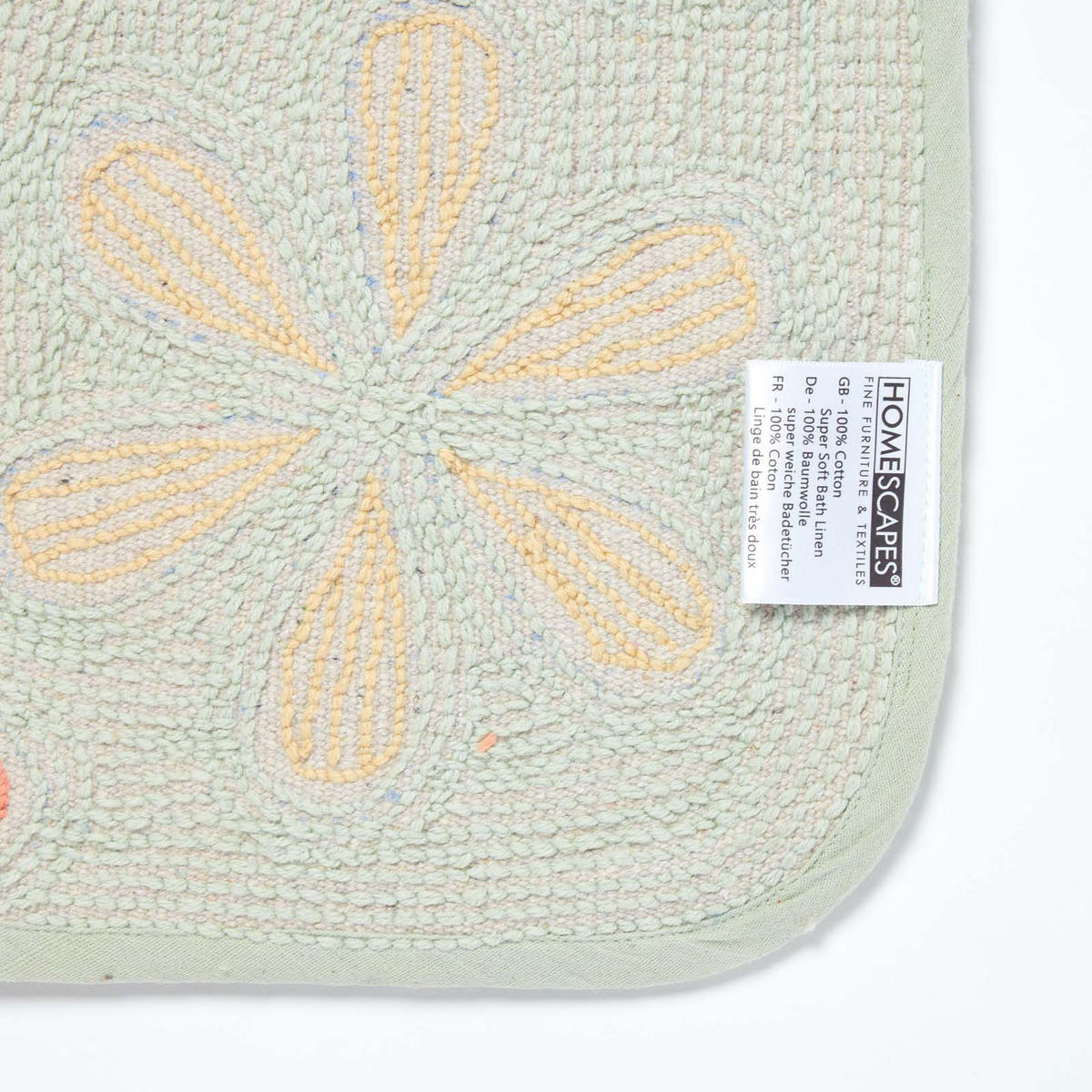 DUSCHVORLEGER Blumen 50/50 cm, Baumwolle - Multicolor, Textil (50/50cm) - Homescapes