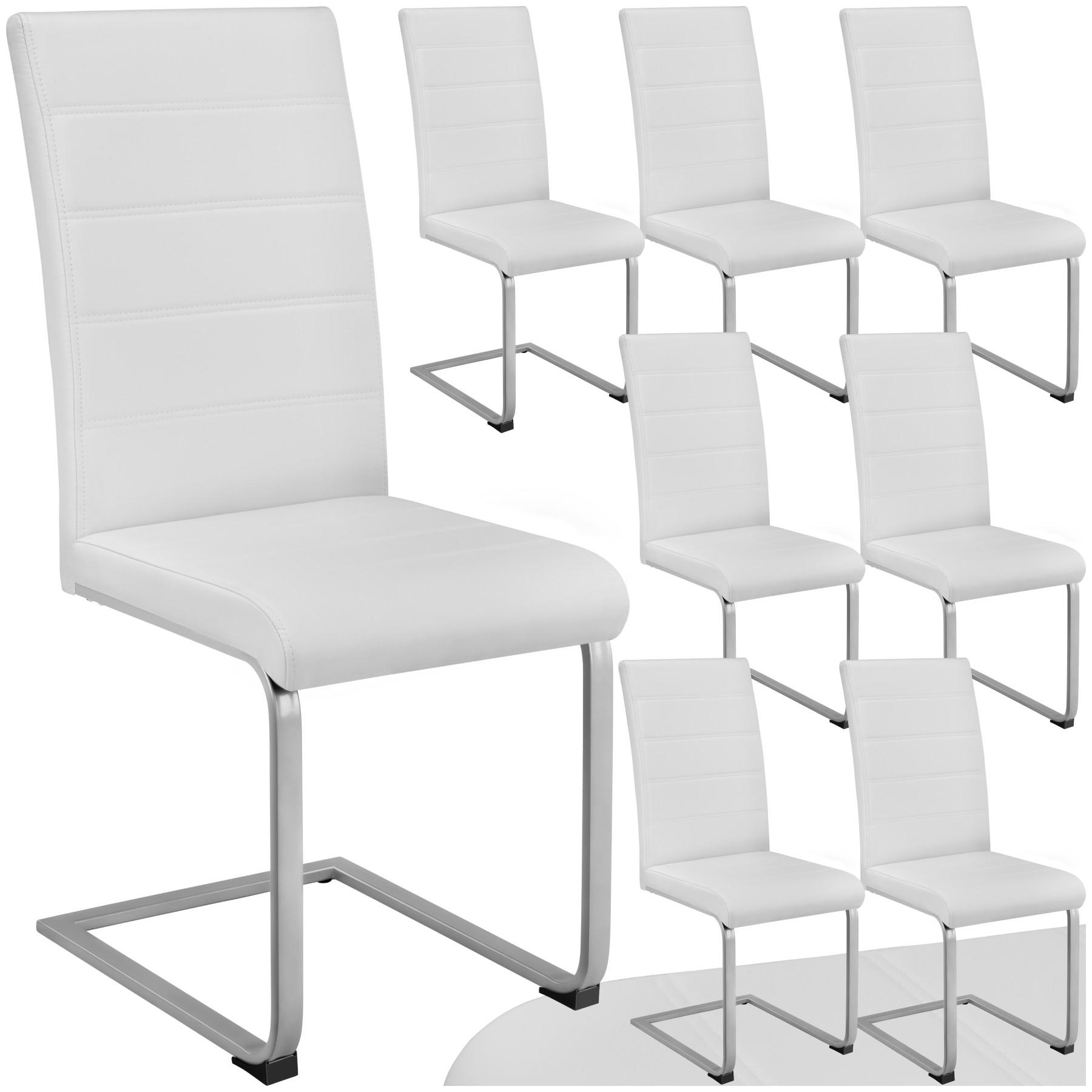 SCHWINGSTUHL 8er Set Bettina 41 x 52 x 99 cm weiß - Weiß, Textil (52/99/41cm) - tectake