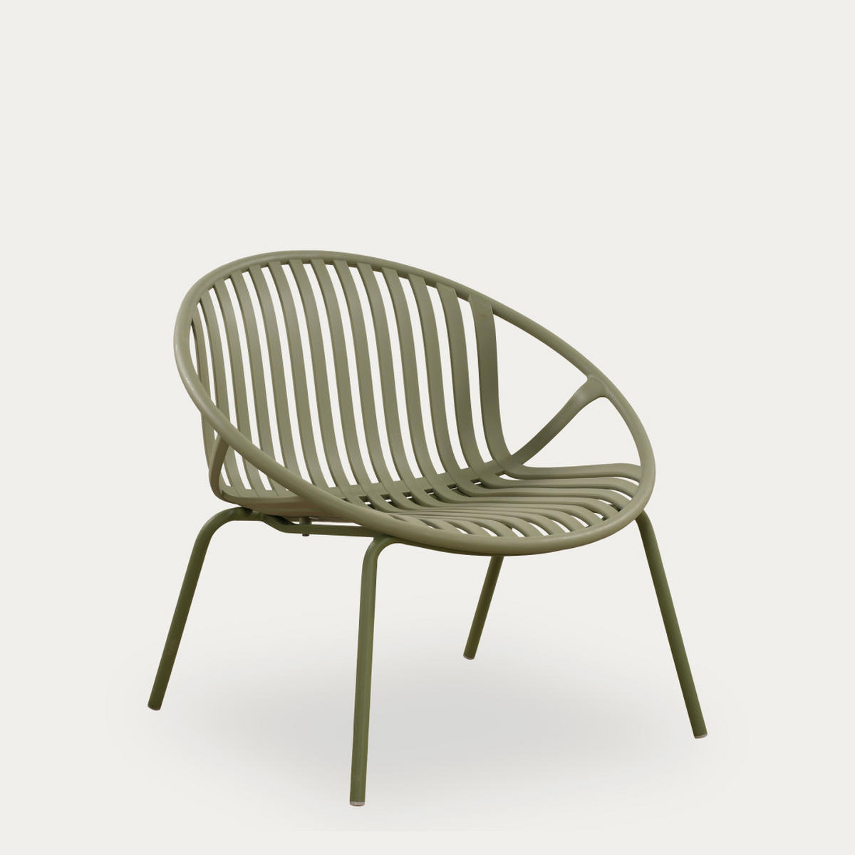 LOUNGESESSEL Barow Grün 79.5 cm x 72.5 cm - Grün, Kunststoff (79/72/71cm) - Kenay Home