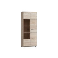 VITRINE Link A Eiche sonoma 80 / 37 / 194 cm - Braun/Sonoma Eiche, Holz/Holzwerkstoff (80/194/37cm) - Feldmann-Wohnen