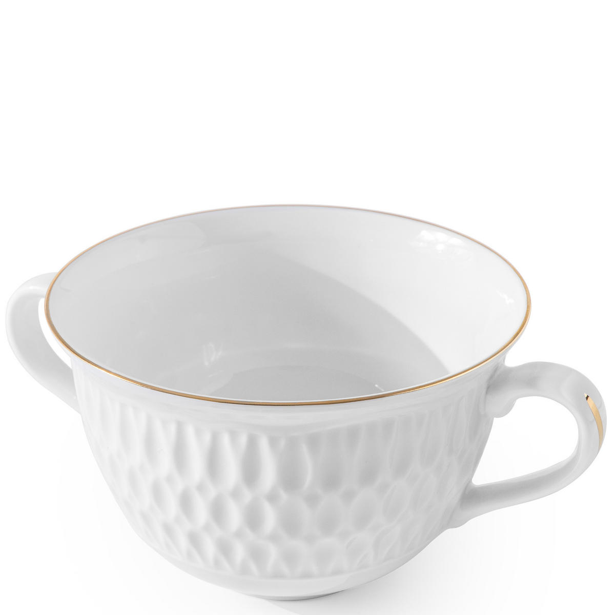 SUPPENSCHALE CMIELOW SOFIA GOLD 6-tlg aus Porzellan - Weiß, Keramik - KONSIMO®