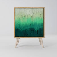 SIDEBOARD NORTHERN LIGHTS, Eichefarben, 57,5x42x77,5 cm, Schräge Buchenholzfüße - Eichefarben/Buchefarben, Holzwerkstoff/Buchenholz (57.5/77.5/42cm) - SpaceRebels