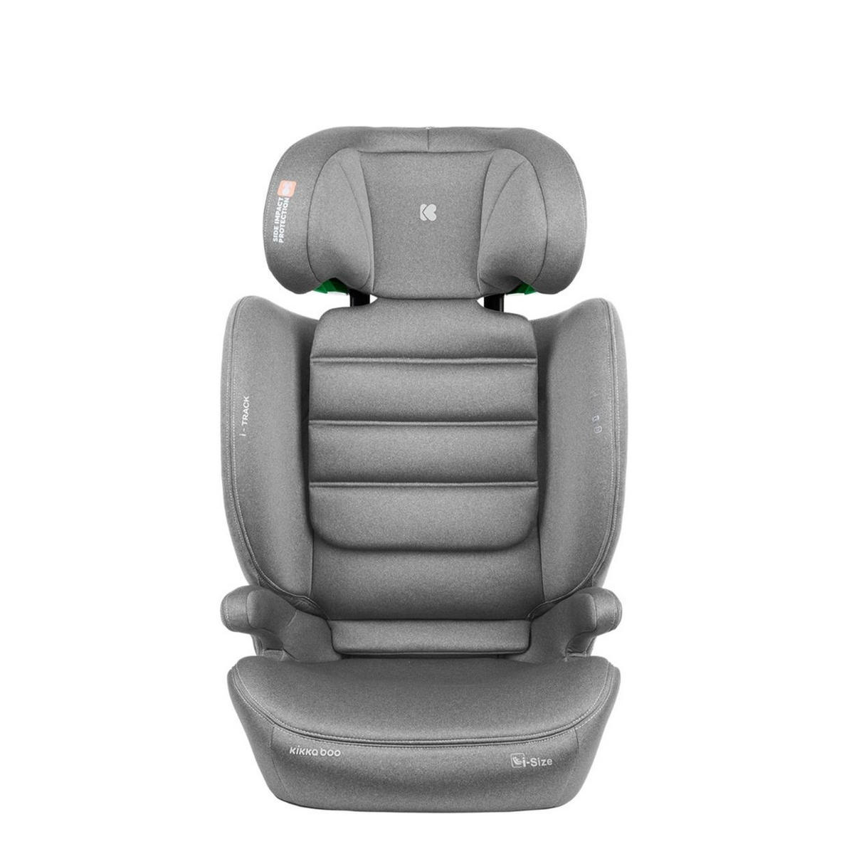 KINDERSITZ i-Track i-Size hellgrau (100 - 150 cm) Gruppe 2/3 Isofix verstellbar - Grau, Kunststoff (44/61/45cm) - Kikka boo