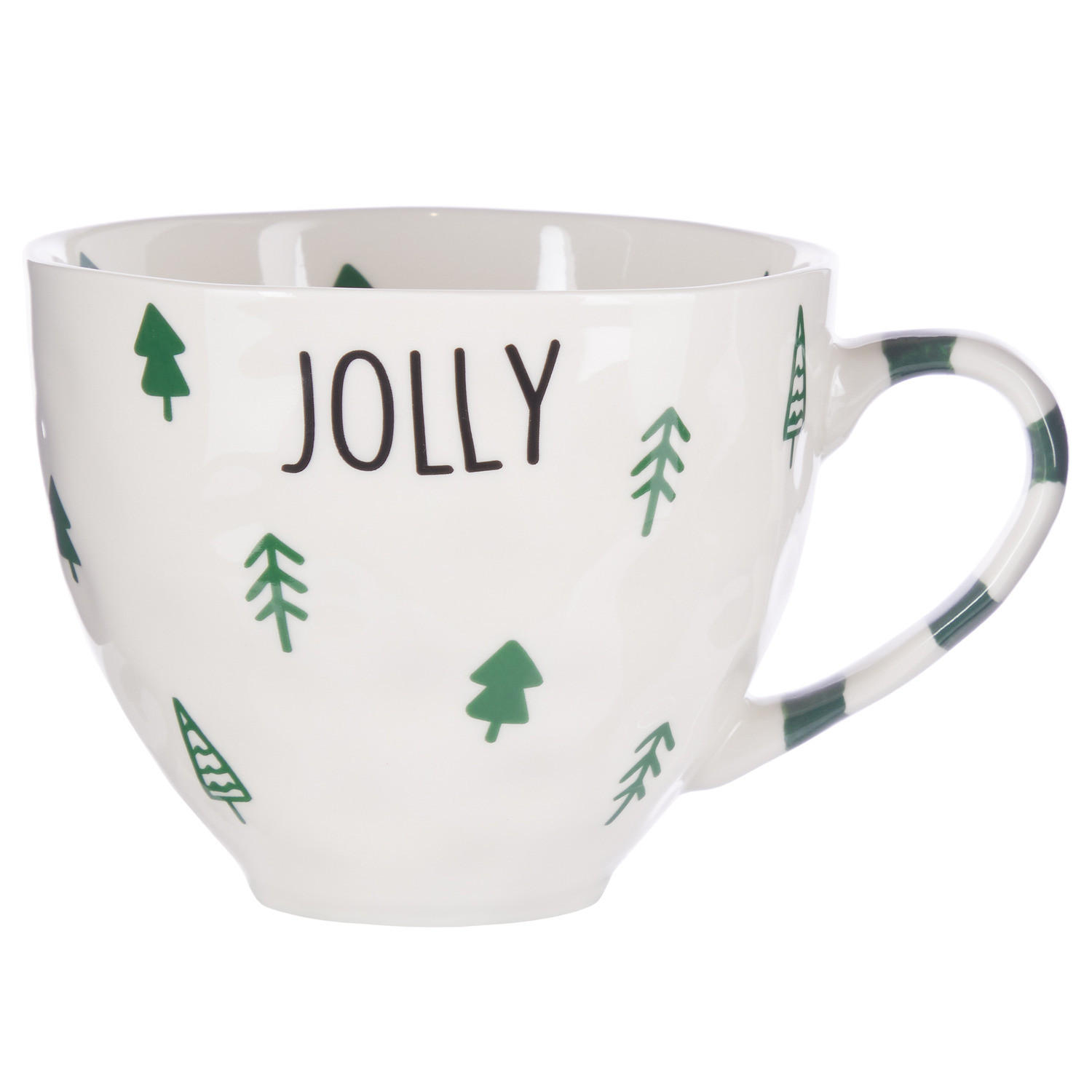TASSE Joyful Days Jolly - Weiß/Grün, Keramik (0.44L) - Butlers
