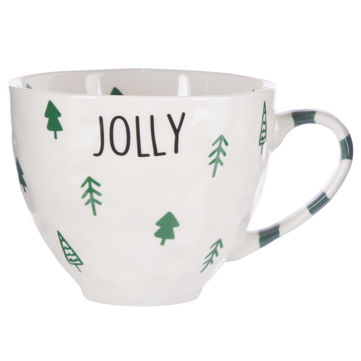 TASSE Joyful Days Jolly - Weiß/Grün, Keramik (0.44L) - Butlers