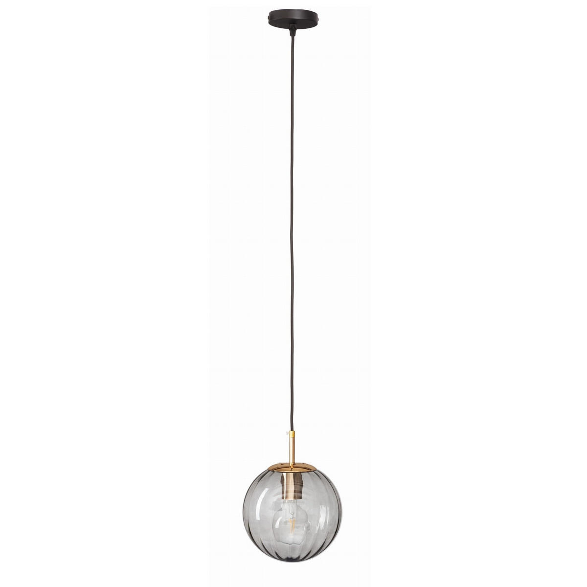 PENDELLEUCHTE Rome - Transparent/Goldfarben, Glas/Metall (20/20/110cm) - kiki design