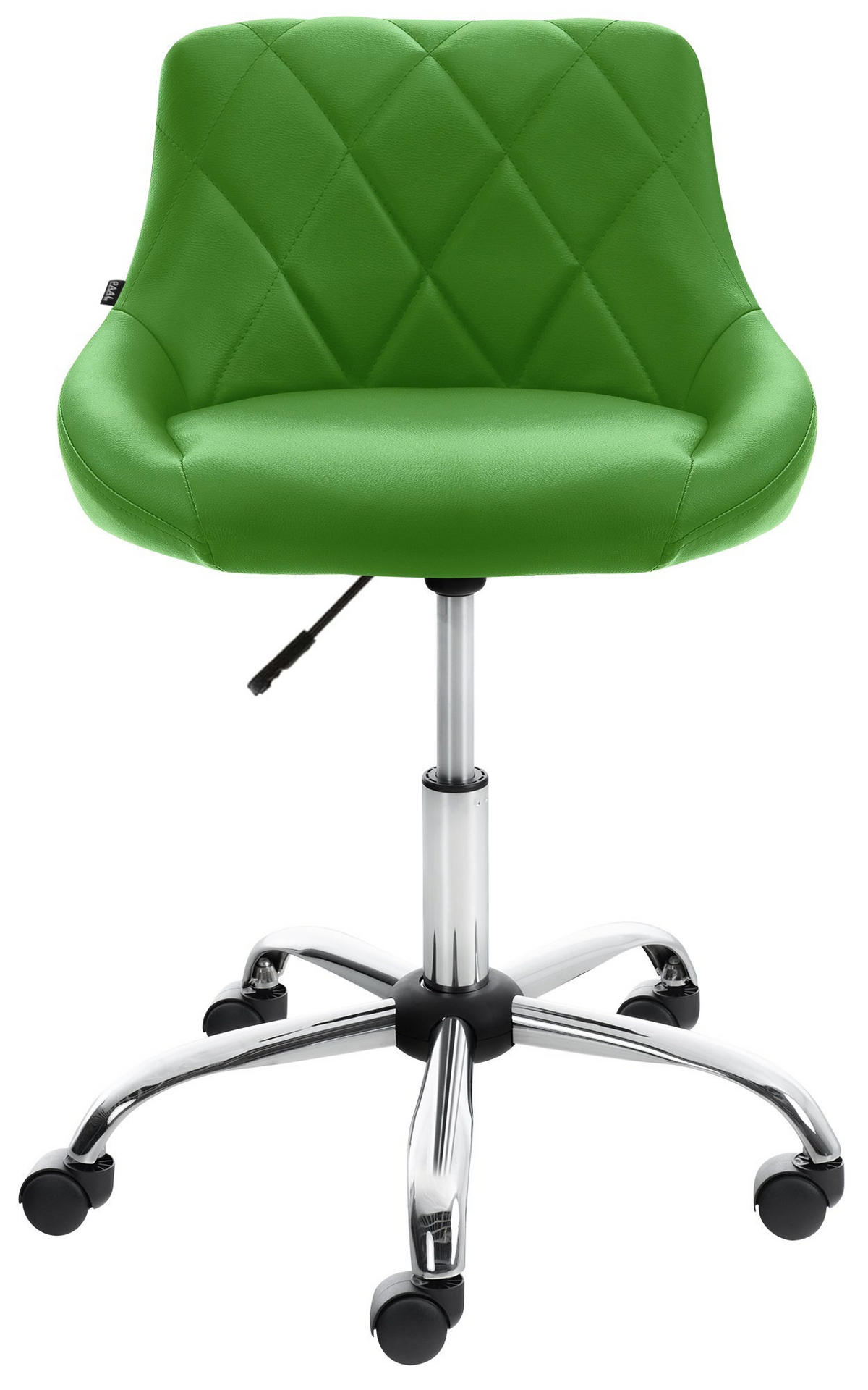 HOCKER Lederlook grün - Chromfarben/Grün, Textil/Metall (47/71/49cm) - CLP