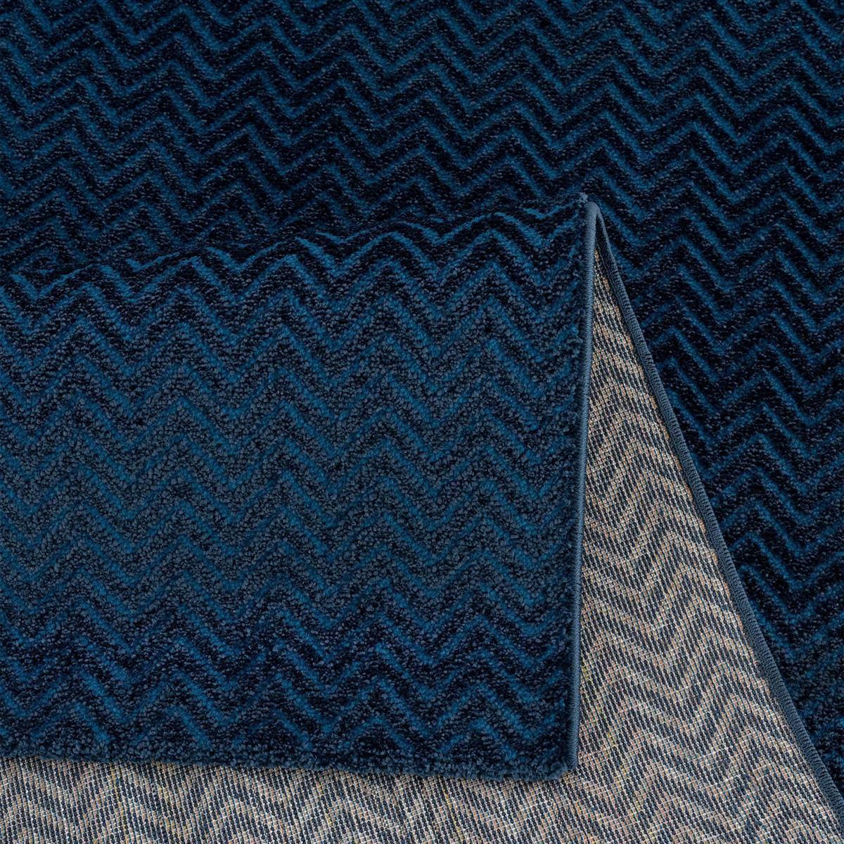 KURZFLOR-TEPPICH Fancy 805 Blau 120x160 cm - Blau, Textil (120/160cm) - carpet city