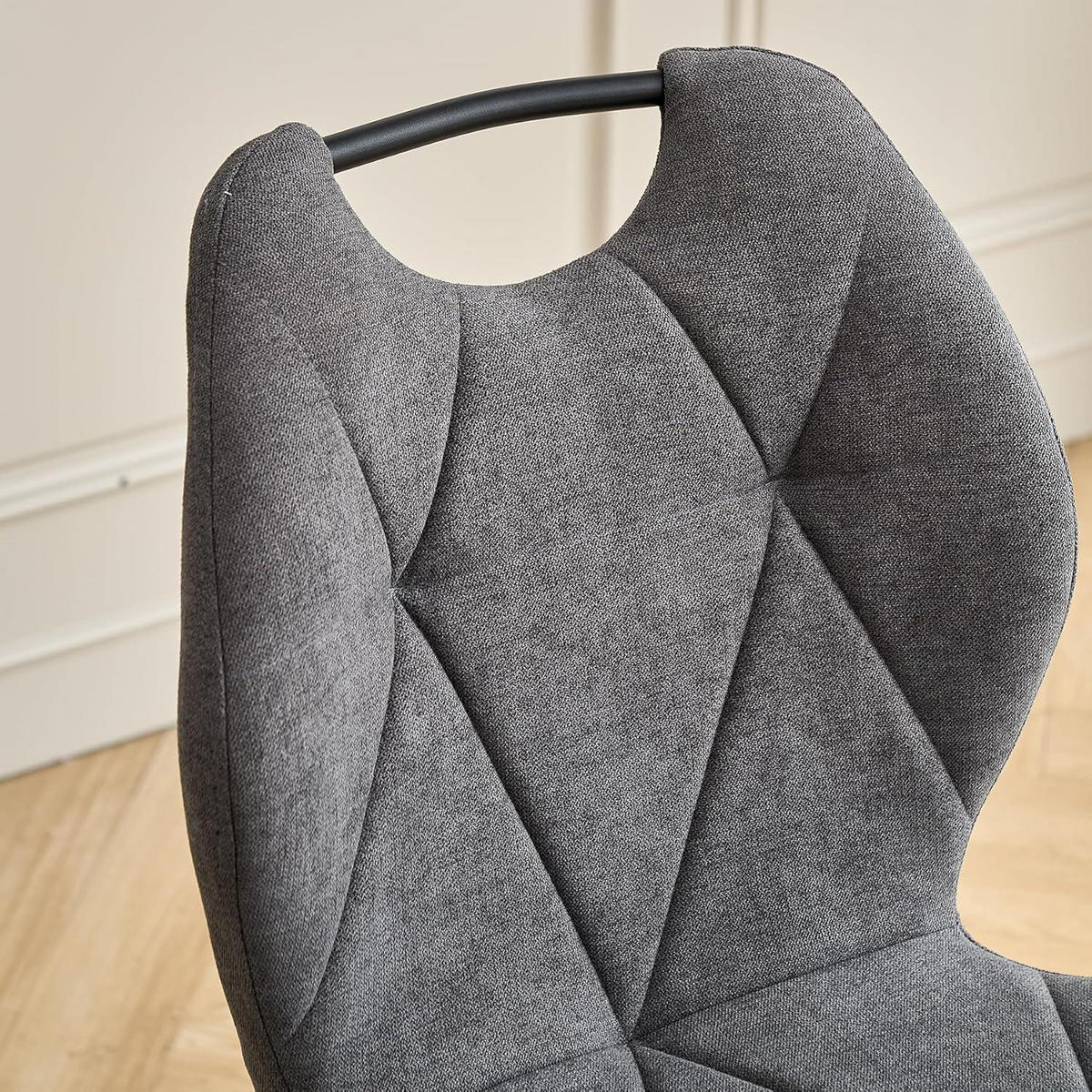 ESSZIMMERSTUHL 4er-Set Stoff Grau - Grau, Textil (44/86/48cm)