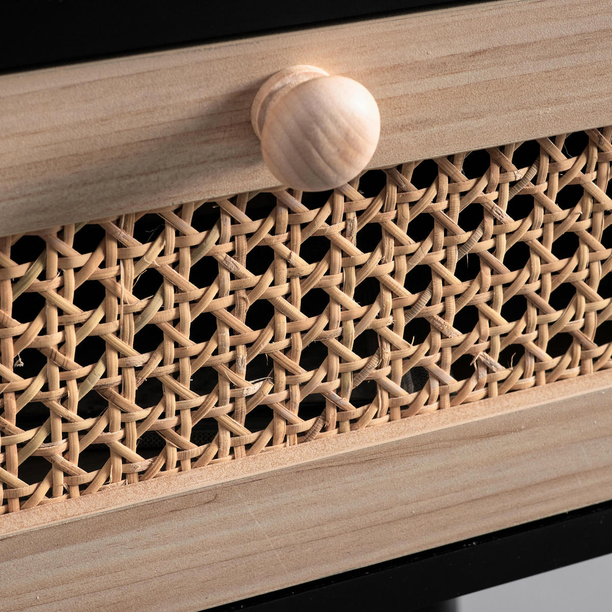BEISTELLTISCH Denis Hellbraun/ Schwarz MDF - Naturfarben, Holz (40/30/54cm)