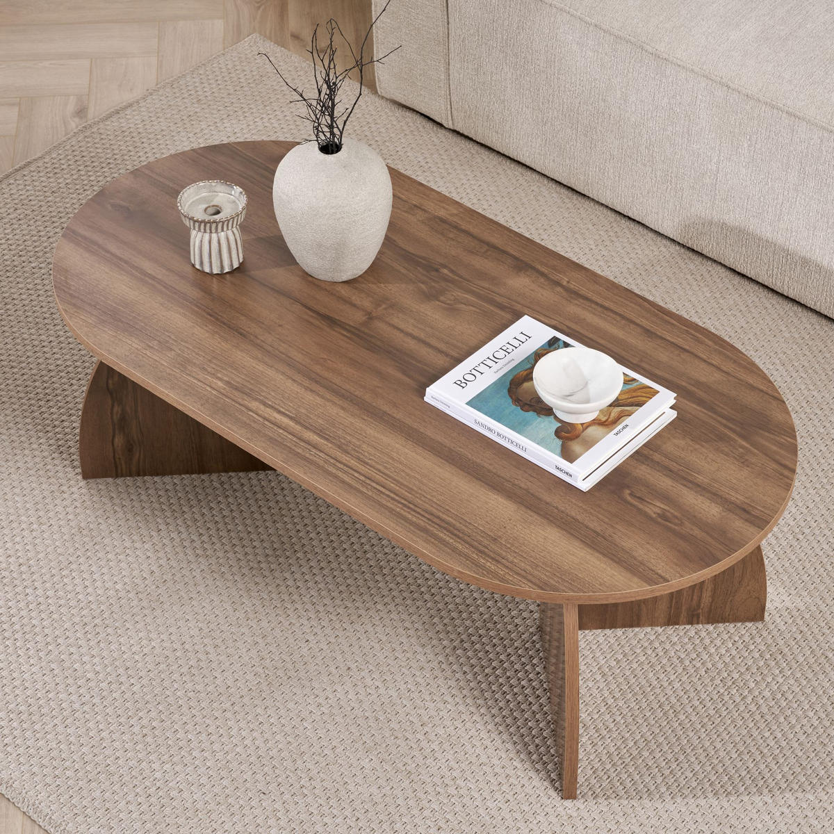COUCHTISCH Melina Nussbaum - Nussbaumfarben, Holz (60/120/40cm) - Habitat Garten
