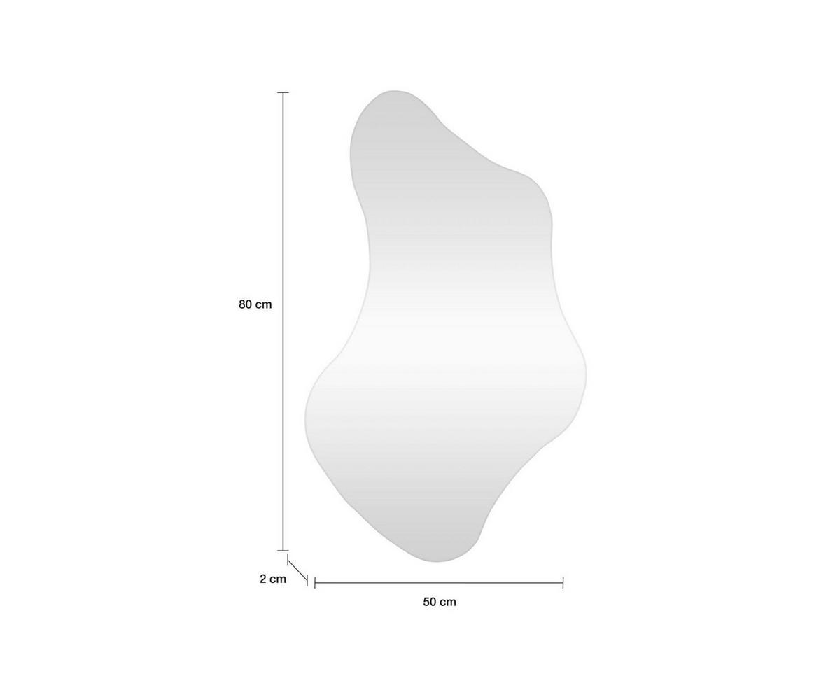 WANDSPIEGEL Tropfen 50x80x2cm - Transparent, Glas (50/80/2cm) - dasmöbelwerk