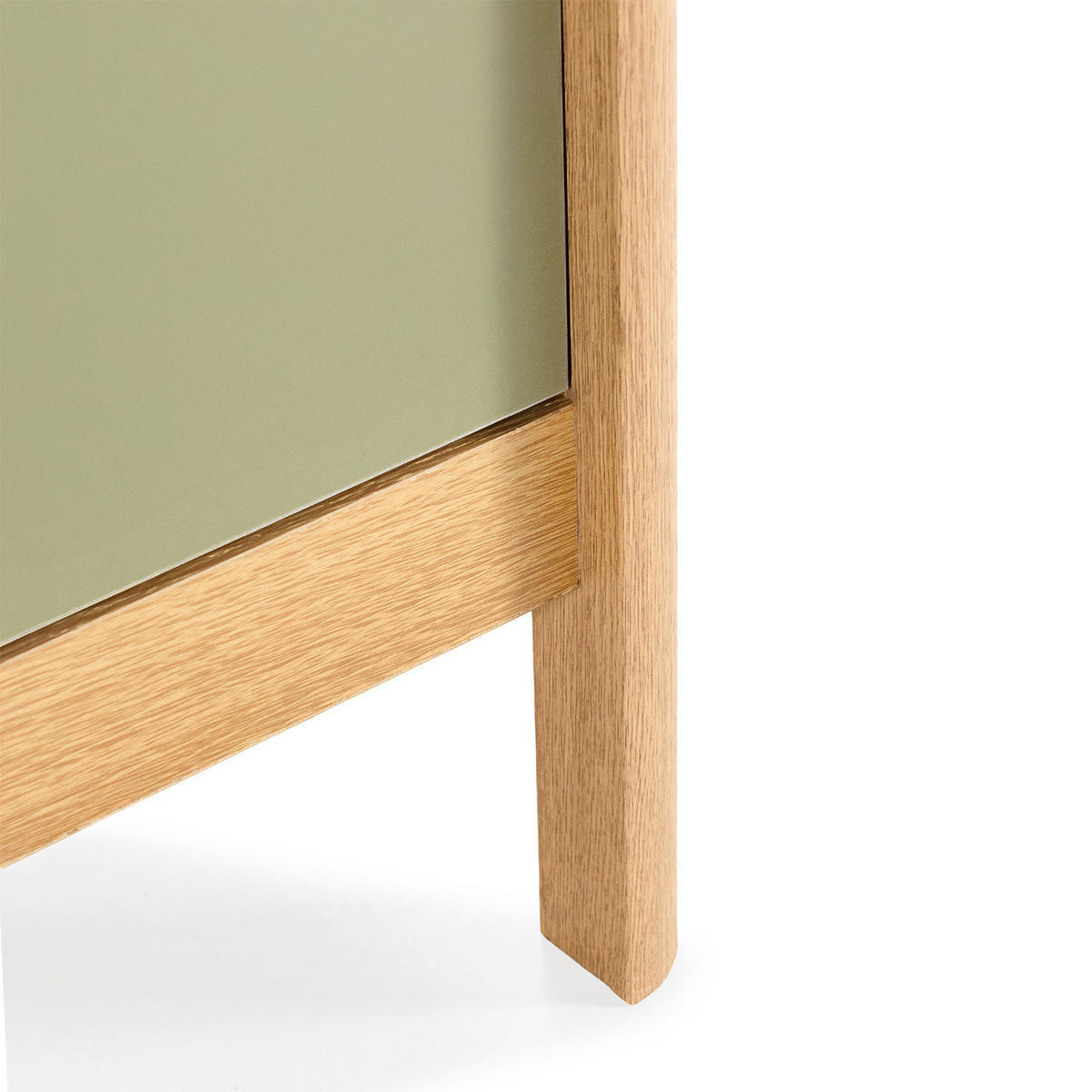 NACHTTISCH Nassau 2 schubladen Eichenfarbe/grün - Grün, Holzwerkstoff (45/50/40cm) - VS Venta-stock