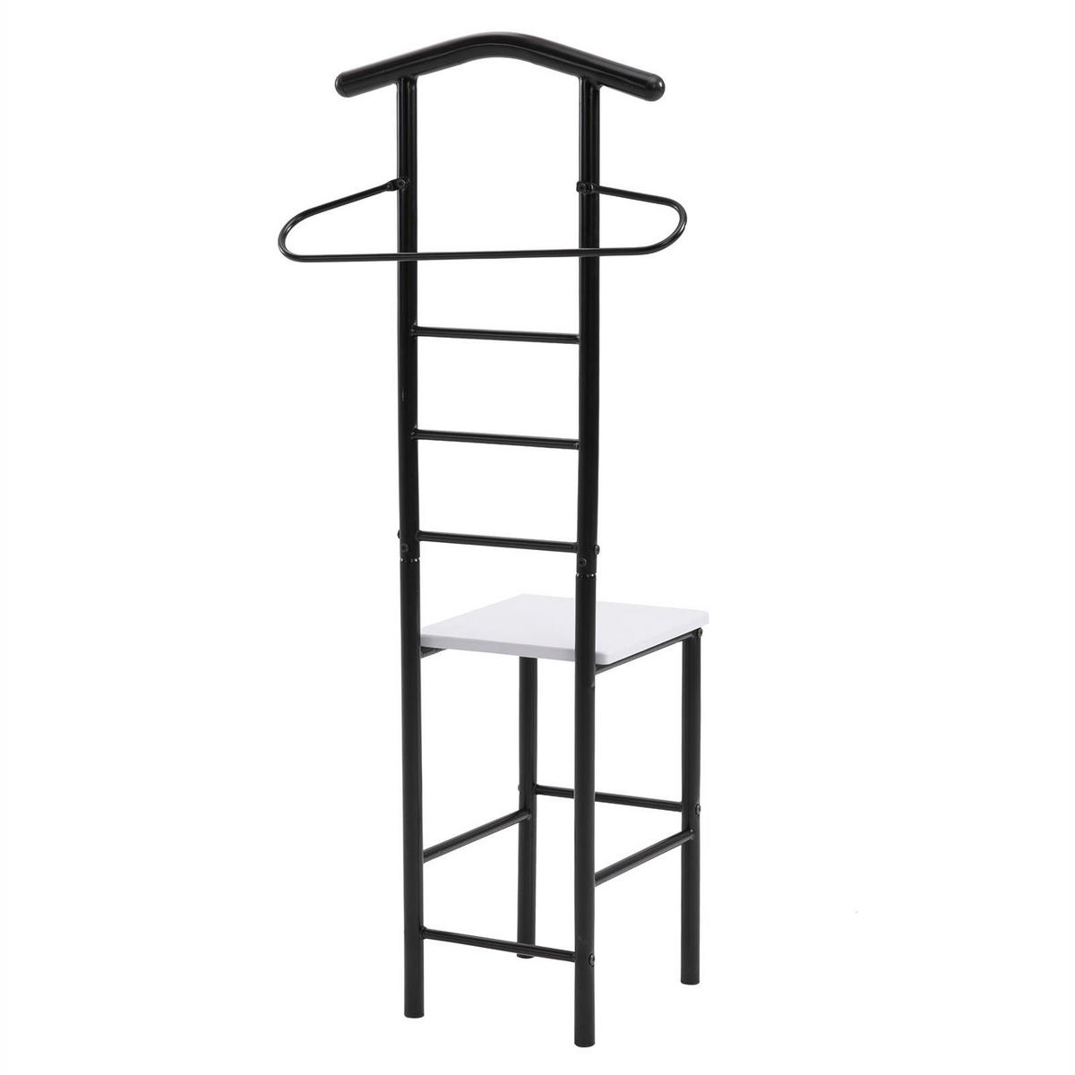 HERRENDIENER JIVO - Schwarz/Weiß, Metall (53/121/47cm) - CARO-Möbel
