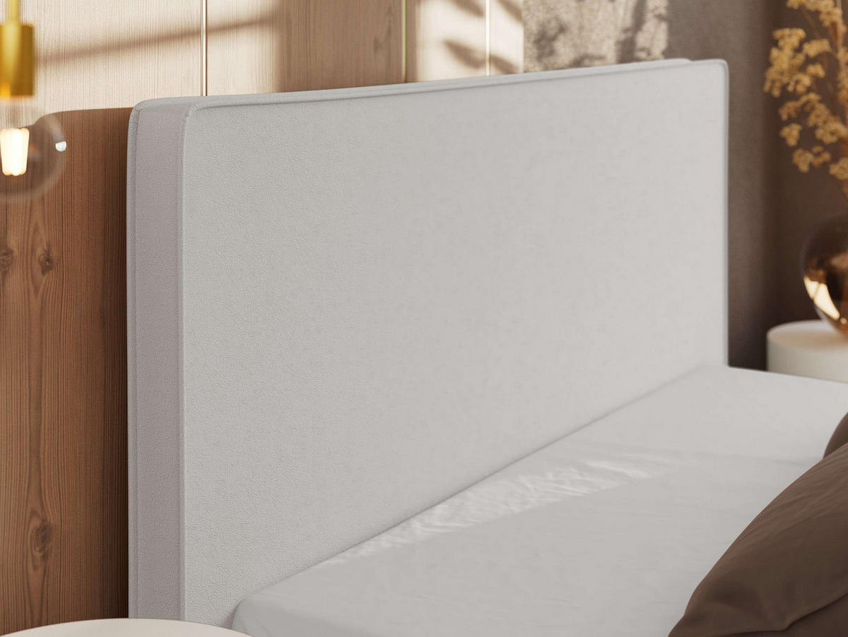 POLSTERBETT CORIVO CLASSIC 180/200 - Weiß Kunstleder - Multipocket-Matratze - Schwarz/Weiß, Kunststoff/Textil (180/200cm) - MKS