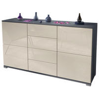 SIDEBOARD Rova Creme Hochglanz - Creme, Holzwerkstoff (138.5/75.5/35cm) - Vladon