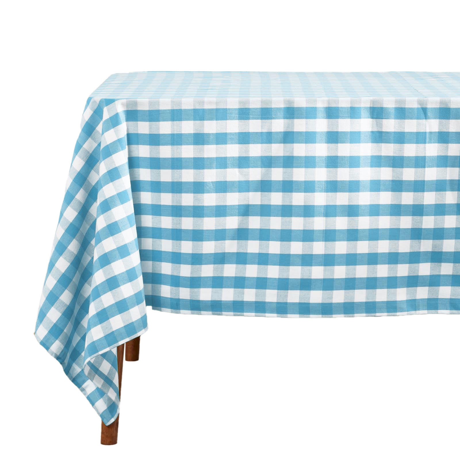 TISCHDECKE Vichy-Karo blau kariert, 137/228 cm - Blau, Textil (137/228cm) - Homescapes