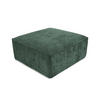 POUF Chenille Stoff Grün - Schwarz/Grün, Holzwerkstoff/Kunststoff (87/46/87cm) - Makamii