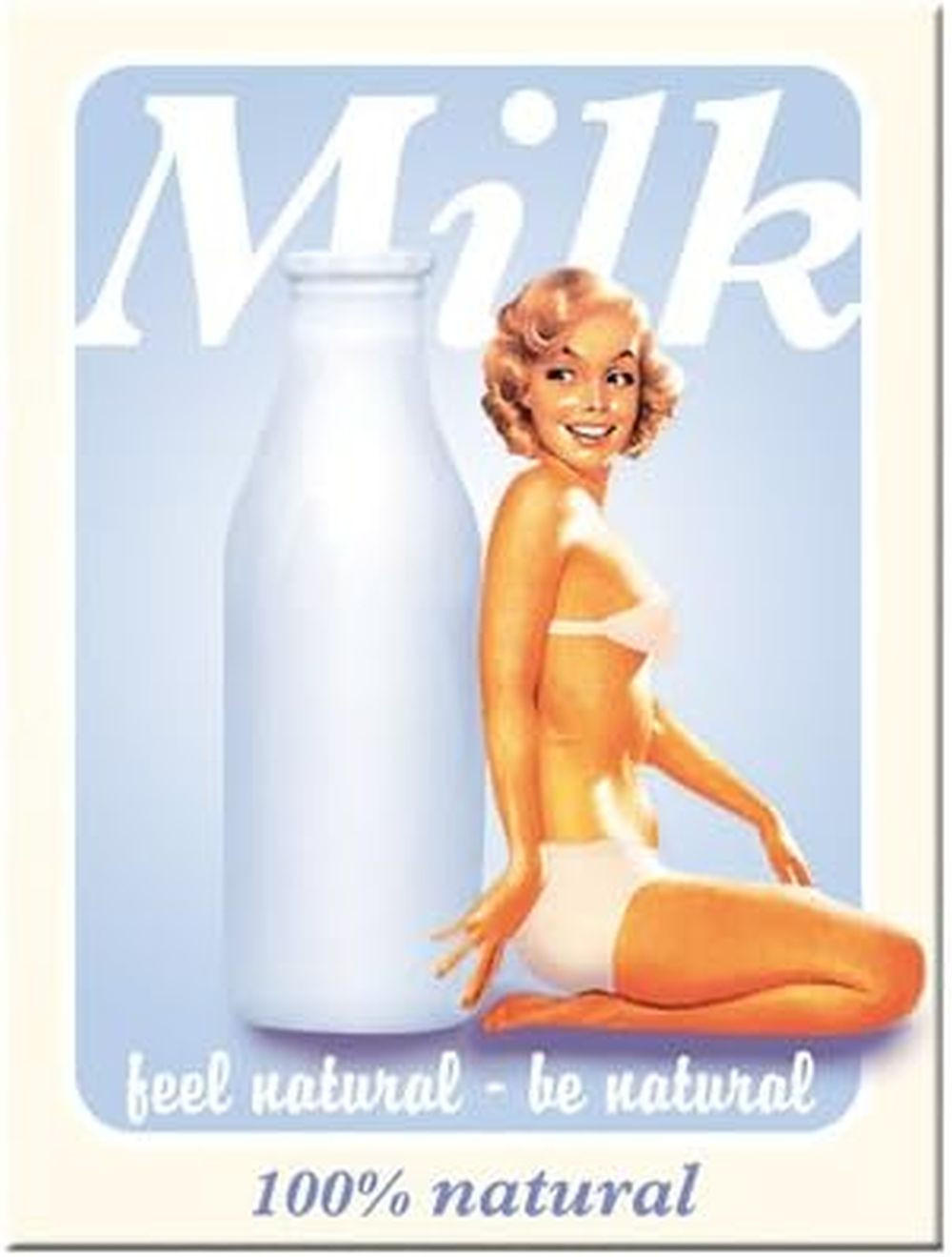 MAGNET 6/8 cm Milk Woman - Multicolor, Metall (6/8/0.1cm) - Nostalgic-Art