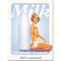 MAGNET 6/8 cm Milk Woman - Multicolor, Metall (6/8/0.1cm) - Nostalgic-Art
