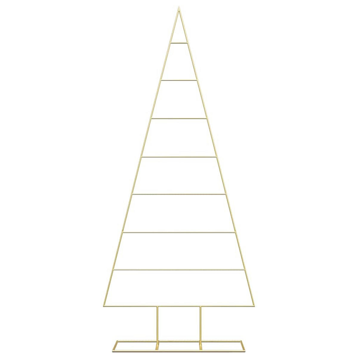 WEIHNACHTSBAUM Metall Gold 181 Cm Pulverbeschichteter Stahl - Goldfarben, Metall (181cm) - vidaXL