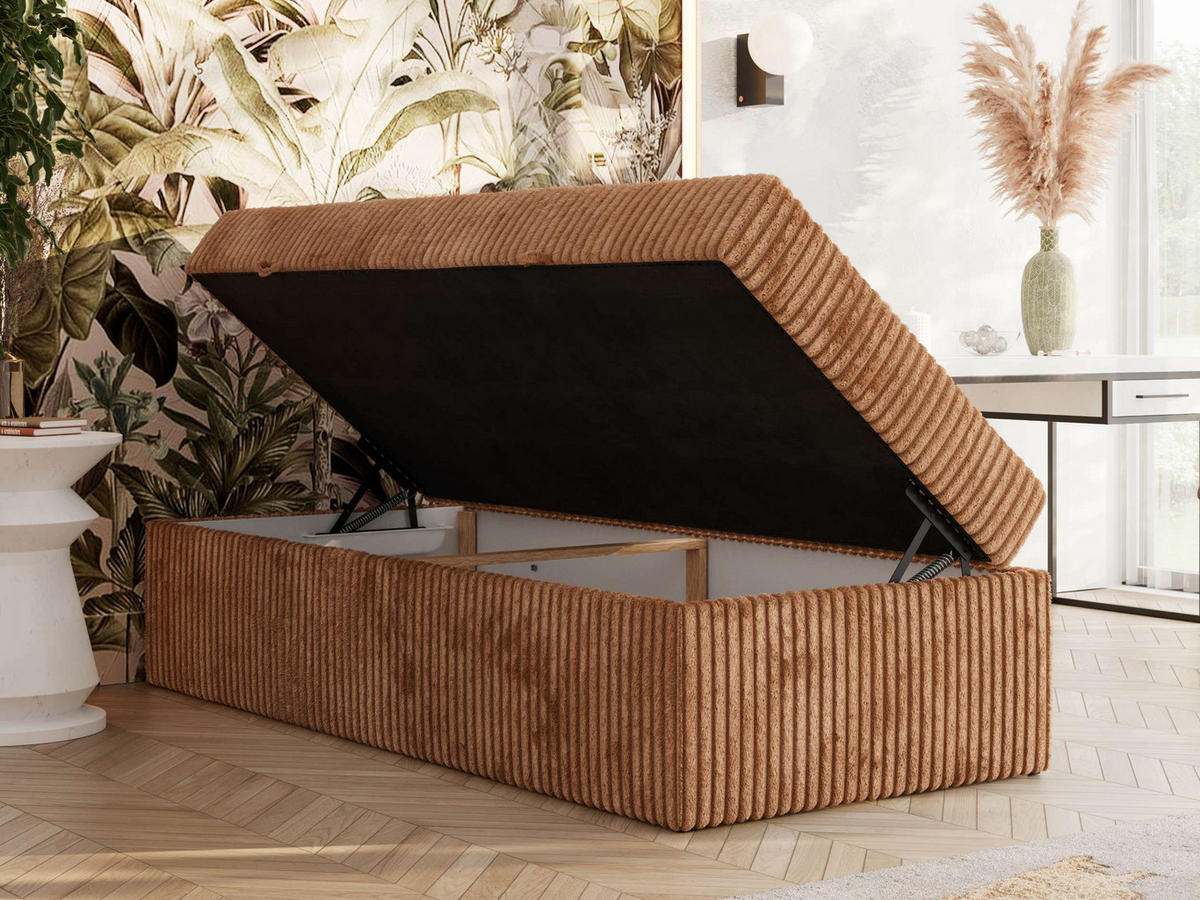 POSTEL BOXSPRING ZERO 90/200 - Oranžová Manšestr - H3 - pomerančová, textil (90/200cm) - MKS