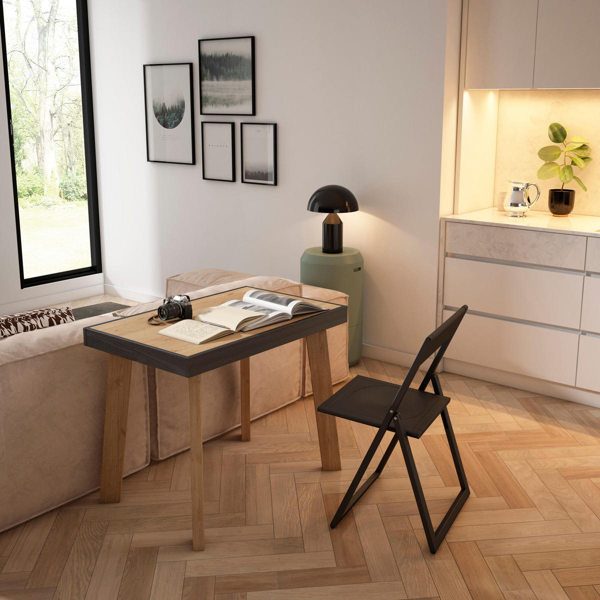 KONSOLENTISCH ausziehbar 58 bis 222cm, für 10 Gäste, eiche, 90/58/73cm - Eichefarben, Holzwerkstoff (90/222/73cm) - Skraut Home