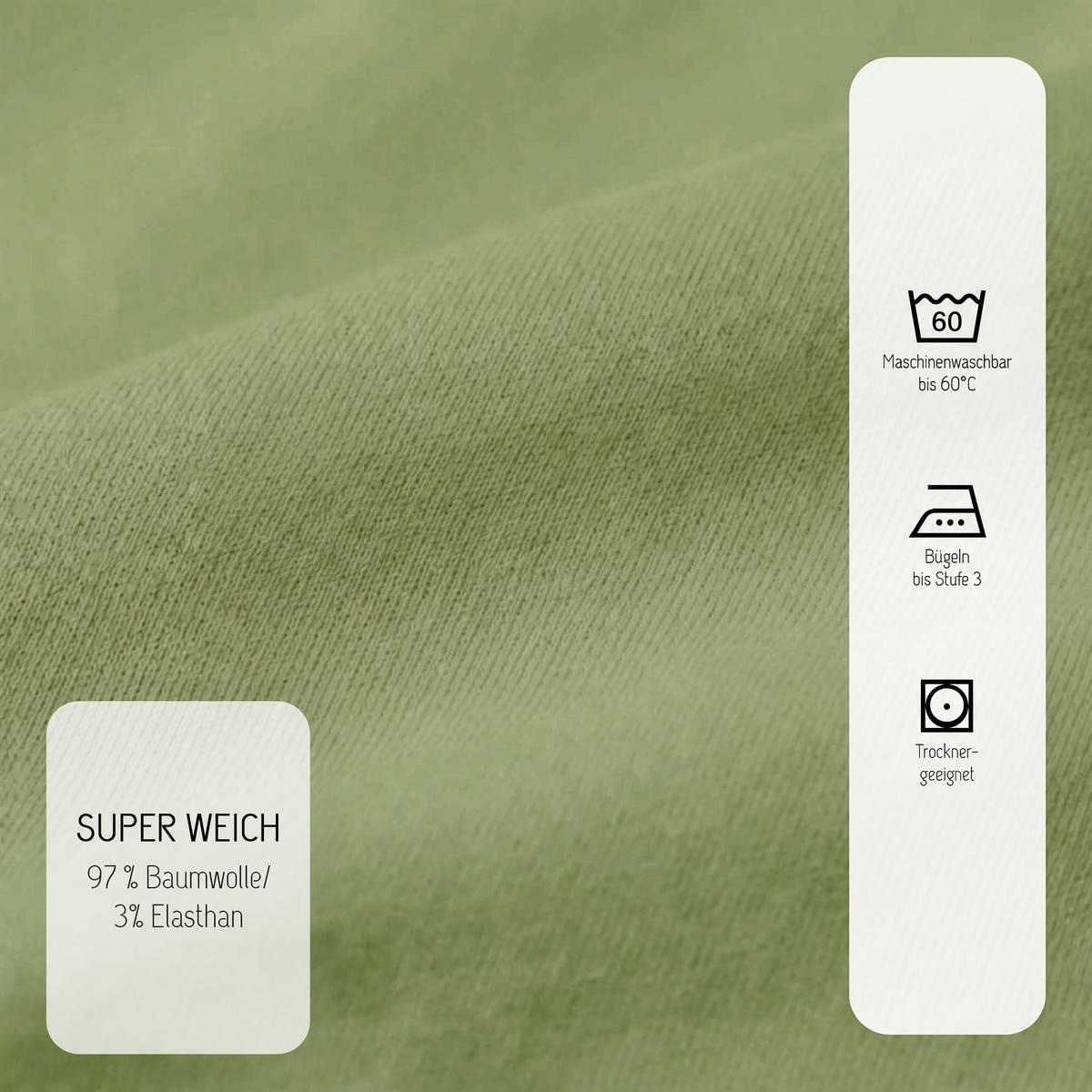 SPANNBETTTUCH Deluxe Jersey fichte, 90x190 cm - 100x220 cm - Dunkelgrün, Textil (100/220cm) - biberna