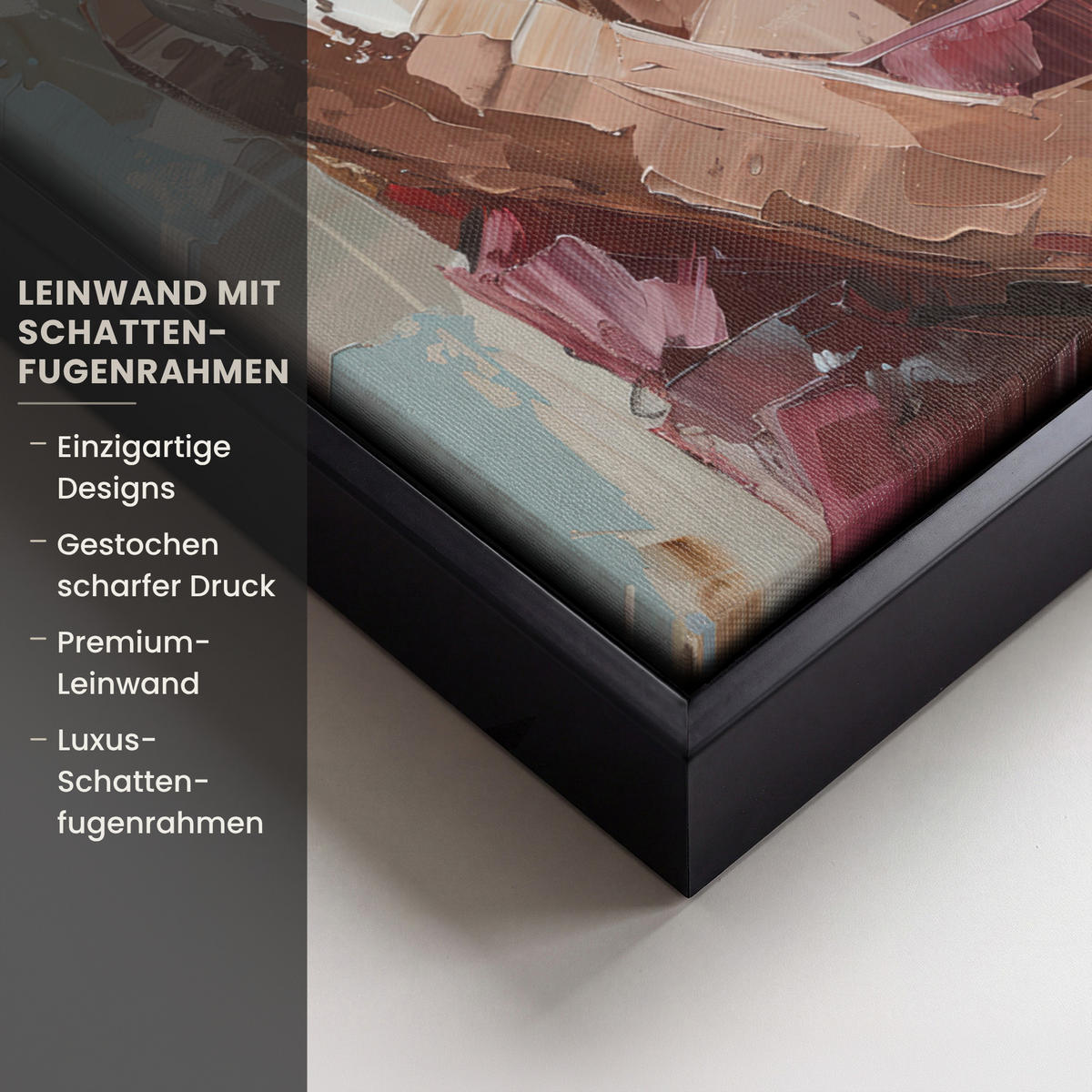LEINWAND Bilder mit Rahmen - Frau - Lackierung - Porträt - Modern - 30x40 - Altrosa, Textil (30/40cm) - MuchoWow