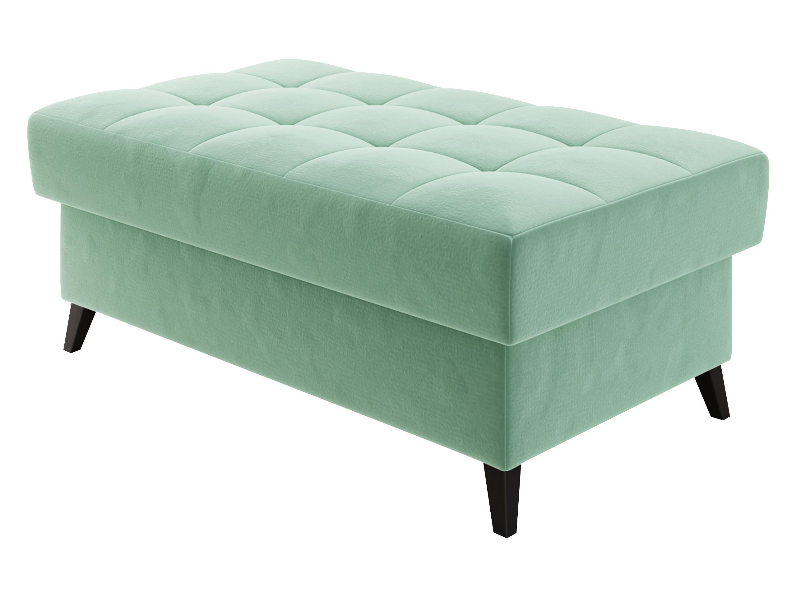 POLSTERHOCKER Nord - Schwarz/Mintgrün, Holz/Textil (106/44/67cm) - MIRJAN24