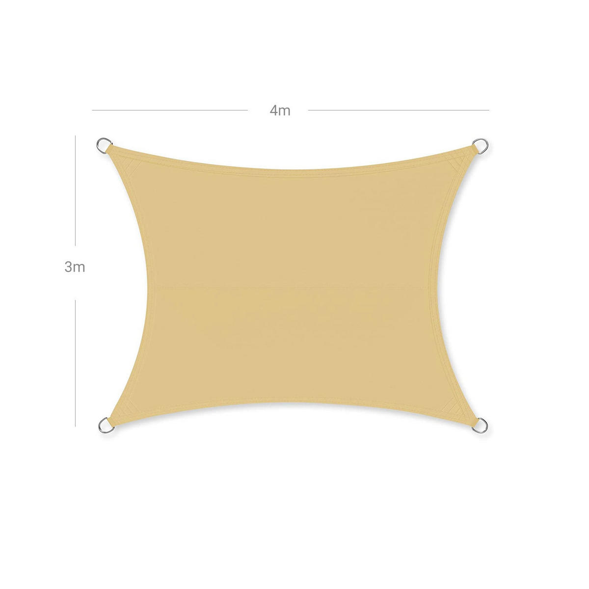 SONNENSEGEL - Beige, Textil (400/300cm) - Hansiro