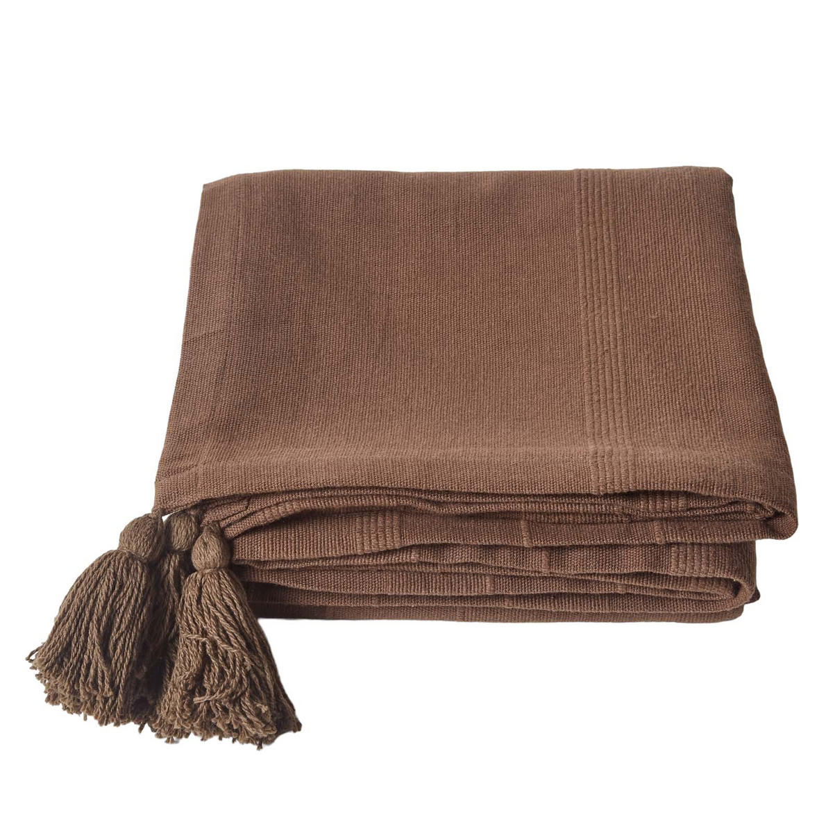 ÜBERWURF Rajput 225/255 cm, 100% Baumwolle - Braun, Textil (225/255cm) - Homescapes