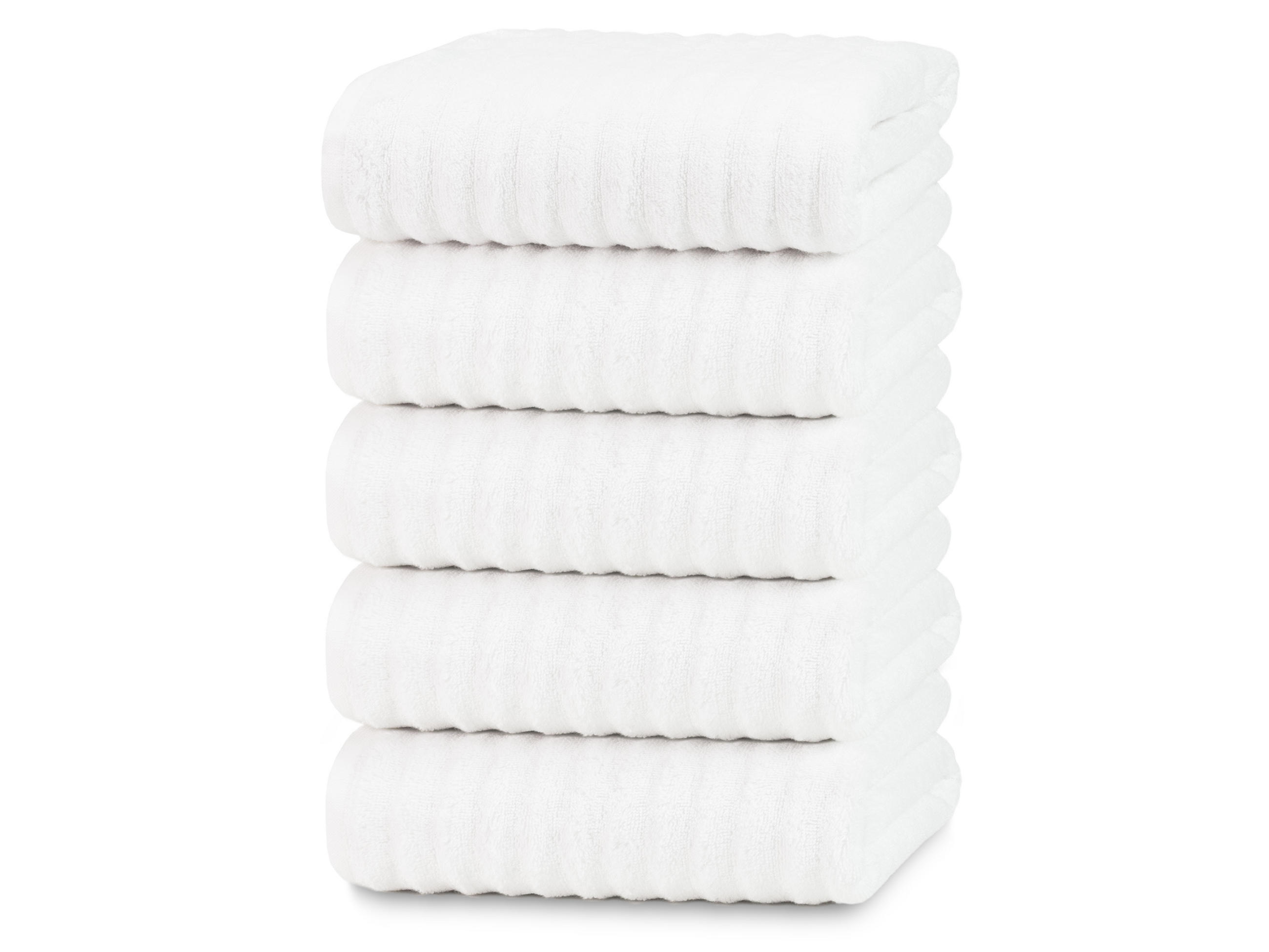 DUSCHTÜCHER, 5er-Set, 70x140 cm, 100% Baumwolle - Weiß, Textil (70/140cm) - Zollner