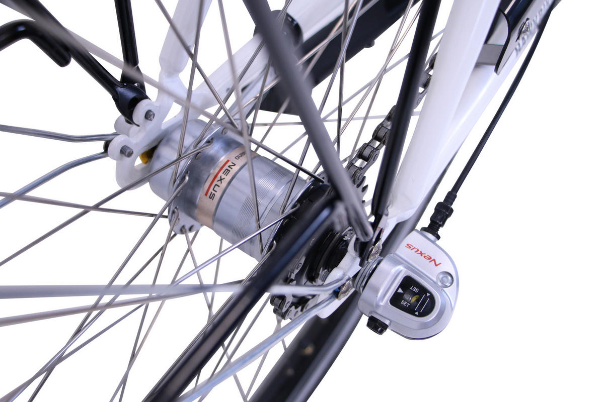 CITYBIKE City Wave Premium White 3 Gang 26 Zoll 43cm & 28 Zoll 48cm - Weiß, Metall (48cm) - Hawk Bikes