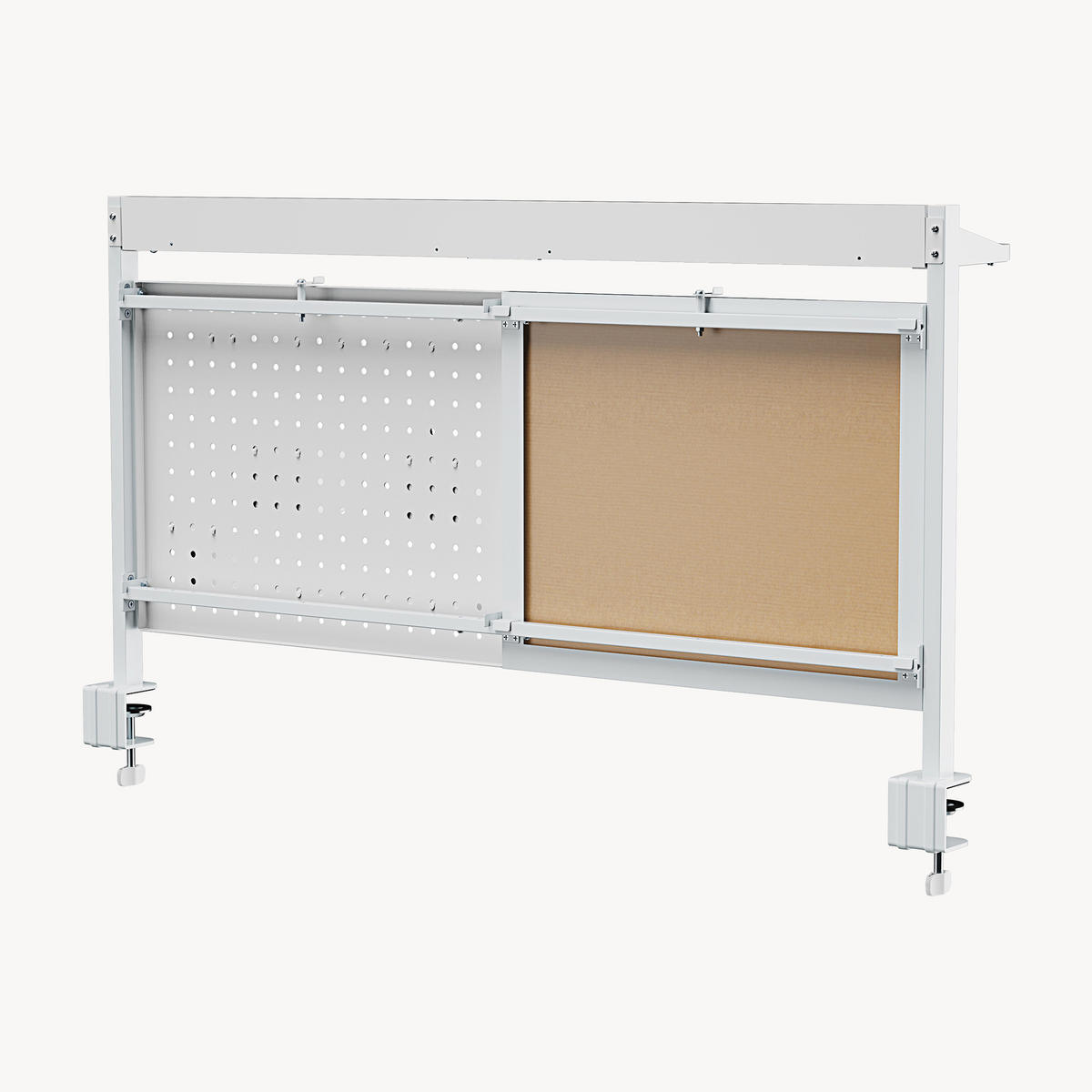 SCHREIBTISCH-ORGANIZER Virvik - Weiß, Holzwerkstoff/Metall (116.5/20/72.5cm) - [en.casa]