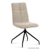 ESSZIMMERSTUHL drehbar (2er-Set) Dniren 47x92x60 Schwarz/Natur - Schwarz/Naturfarben, Kunststoff (60/92/47cm) - 58aufmkessel