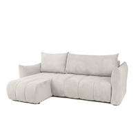 ECKSOFA Ontario Xs Mit Schlaffunktion - Weiß, Holzwerkstoff/Textil (154/226cm) - Fun Möbel