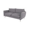3-SITZER-SOFA Elou Grau Microfaser - Chromfarben/Grau, Holz/Textil (203/87/92cm) - S-Style Möbel