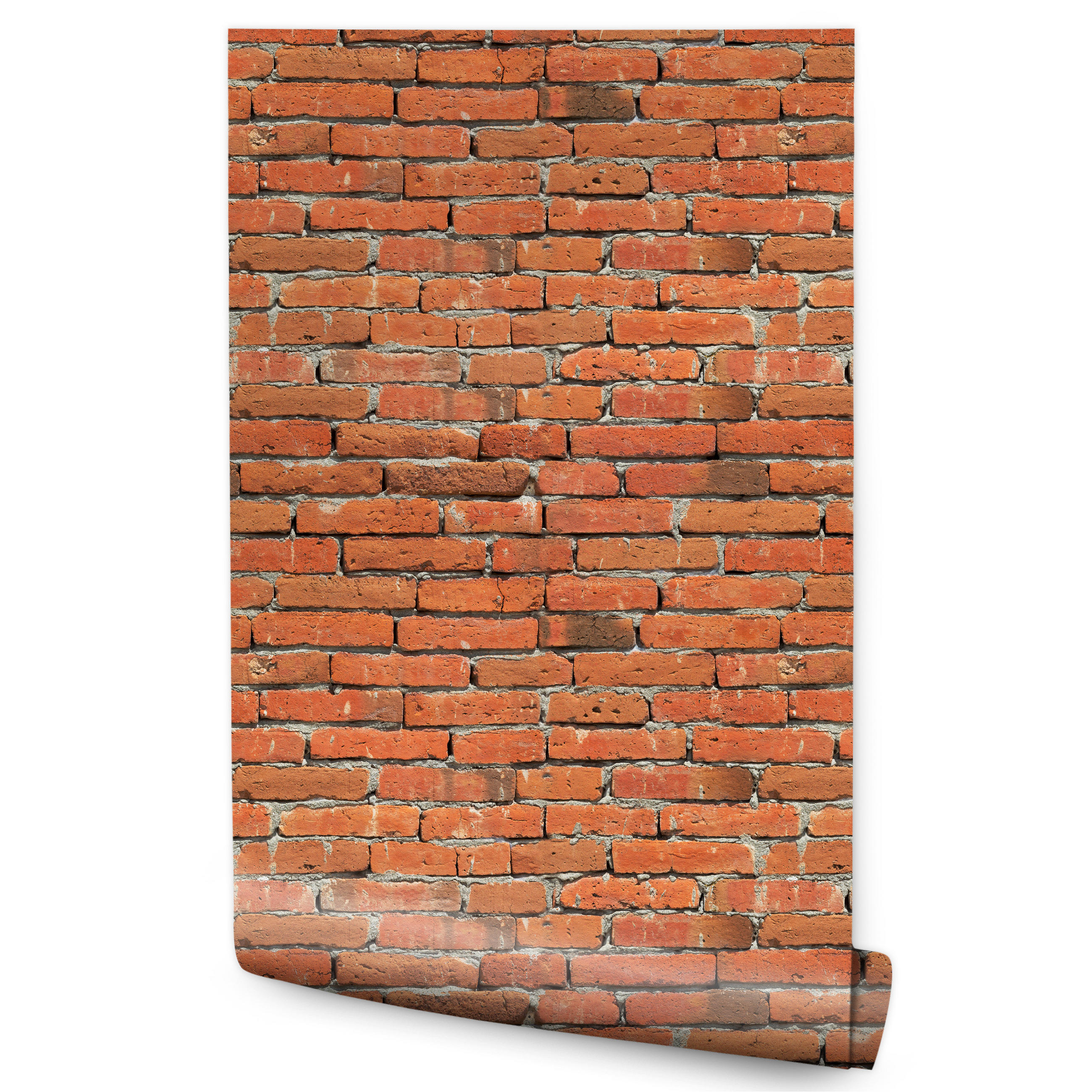 VLIESTAPETE Alte Ziegelwand in 3D-Optik – Ziegelrot – 50x1000 cm - Rotbraun, Papier (50/1000cm) - Muralo