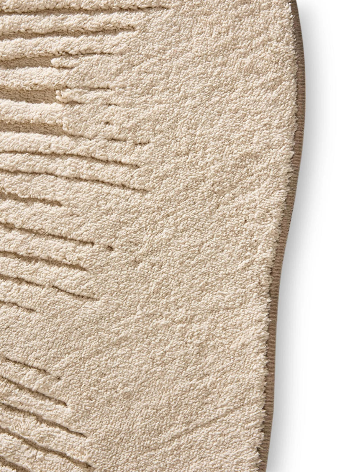 TEPPICH Pam waschbar Beige ø 120 cm rund - Beige, Kunststoff/Textil (120/120cm) - benuta