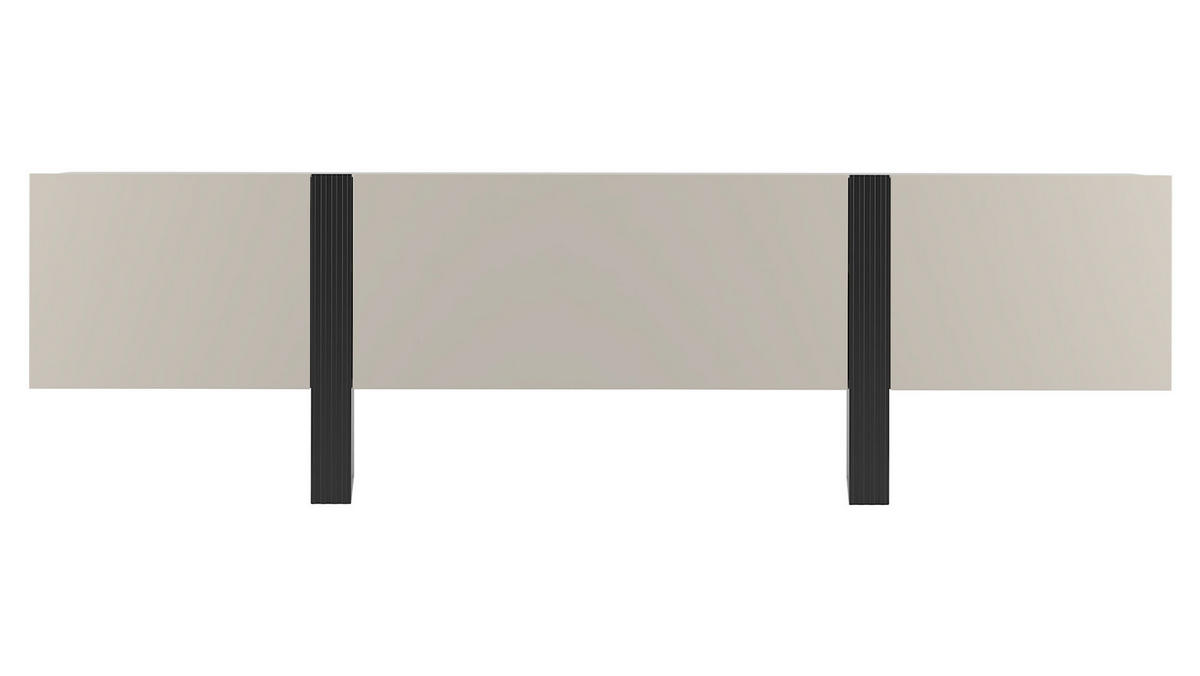 TV-LOWBOARD 200 3D Tore 01 - Kaschmir/Schwarz, Holzwerkstoff (200/58/41cm) - MIRJAN24