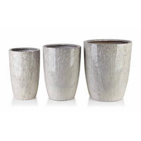 BLUMENTOPF Neva 3er Set Beige 37/37/45.5 cm Keramik - Beige, Keramik (37/45.5/37cm) - Mondex