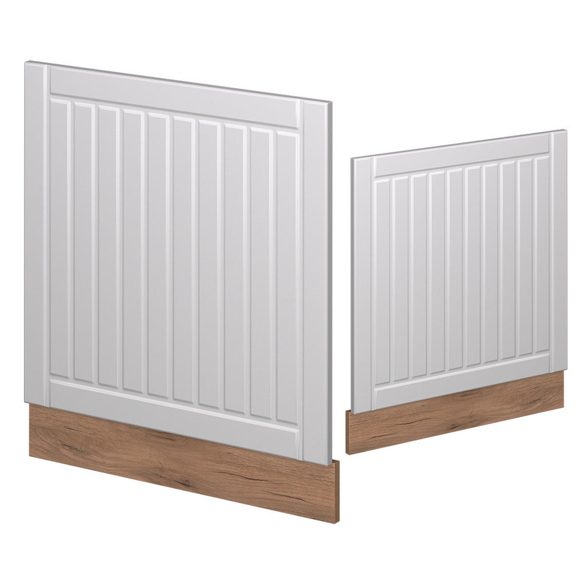 FRONTBLENDE Fame-Line Weiß Landhaus 60 cm ohne Arbeitsplatte - Honigeiche/Weiß, Holzwerkstoff (60/67.4/1.6cm) - Vicco