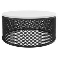 COUCHTISCH Korlew - Schwarz/Weiß, Holzwerkstoff/Metall (58/58/28cm) - MIRJAN24